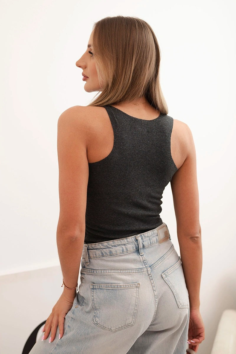Grafito pilka briaunota palaidinė